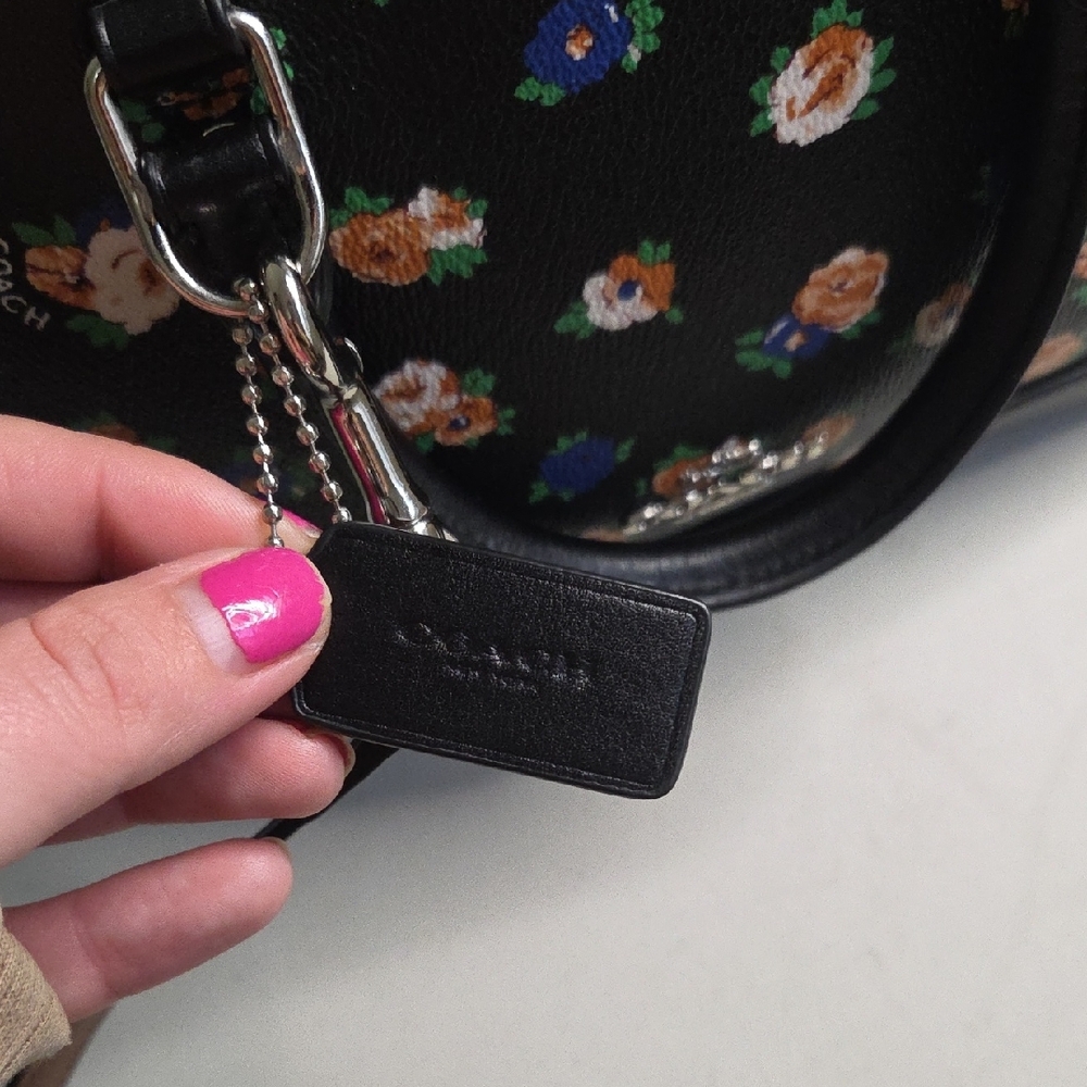 Coach Black Floral Crossbody Bag - Picture 2 of 7